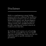 disclaimer for reiki