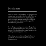 disclaimer for oracle readings